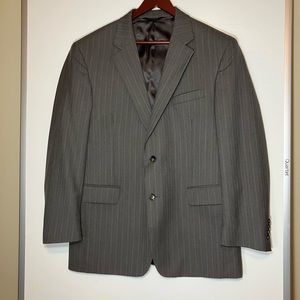 JoS A Banks men’s 42R gray, two button 100% wool sport coat jacket